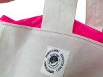 Sac de tri à bord - petit modèle - Blanc & rose